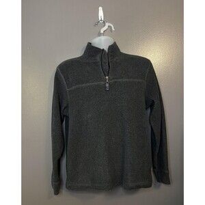 GAP Pullover Sweater Mens Small Gray Half Zip Fleece Warm Outdoors Made Korea